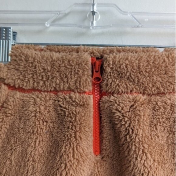 Brown Fuzzy Teddy Sherpa Mini Skirt - Picture 2 of 6